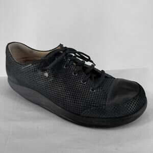 Finn Comfort shoes womens 8.5 leather black lace up minimalist business office